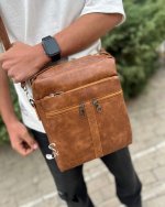 کیف دوشی مردونه چرمی از برند آرازبگ کد 07 - Image 5