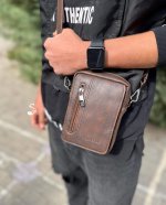 کیف دوشی مردانه چرمی برند آرازبگ کد 01 - Image 6