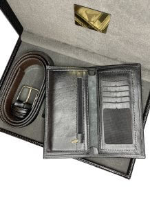 ست هدیه جعبه پوستماری مردانه چرمسال کد 105