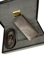 ست هدیه جعبه پوستماری مردانه چرمسال کد 105