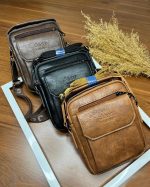 کیف دوشی چرم مردانه برند جیپ کد 003