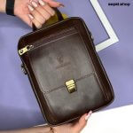 کیف دوشی مردانه چرم گاوی برند چرمسال کد 0016