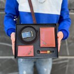ست هدیه کیف و کمربند مردانه گوچی کد 128