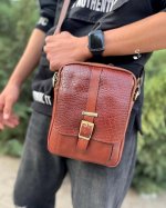 کیف دوشی چرم اصل مردانه کد ۰۰۲۷ - Image 3